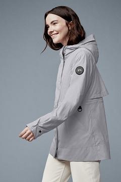 Chamarras Canada Goose Mujer Mexico - Davie Rompevientos Black Label Blancos EF5326107